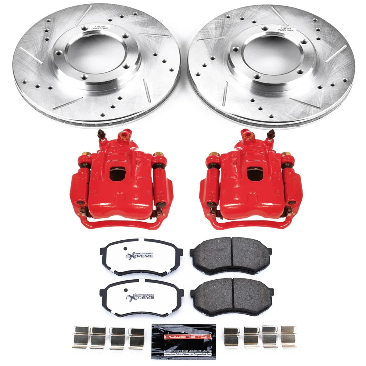 Front Z36 Z36 Truck Carbon-fiber Ceramic Brake Pad, Drilled & Slotted Rotor + Calipers
