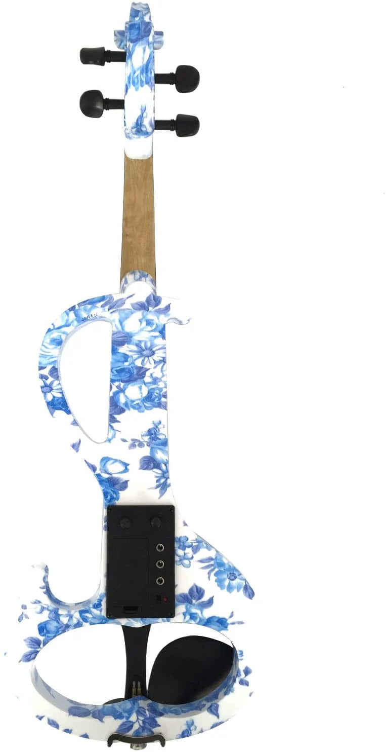 100% Handmade Premium Electric Violin Full Size 4 4 Professional Silent Violin for Student Solid Wood