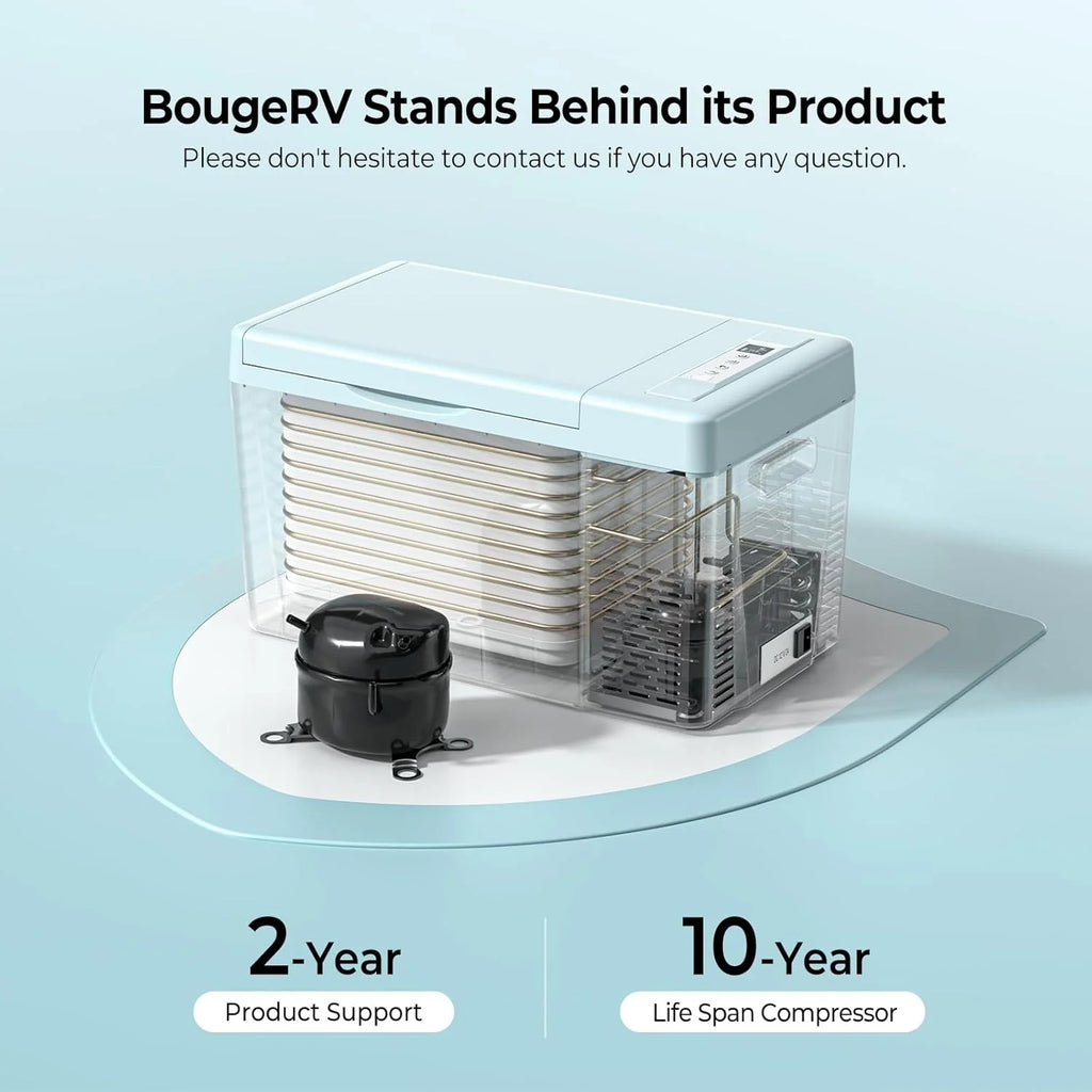 12 Volt Refrigerator 12V Car Fridge 23 quart Portable Freezer Compressor Cooler 12/24V Dc 110~240 Volt AC for Truck Van RV Camper Suv Travel…
