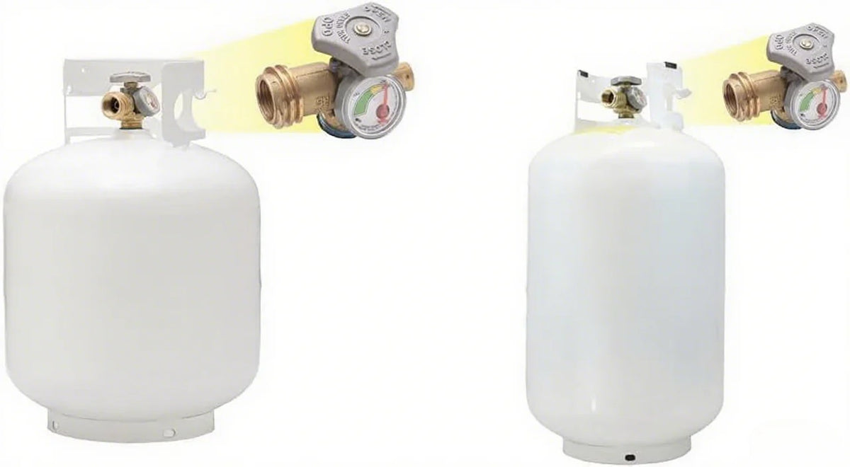 Pound Steel Propane Tank Cylinder with Opd Valve and Built-in Gauge, 20 lb