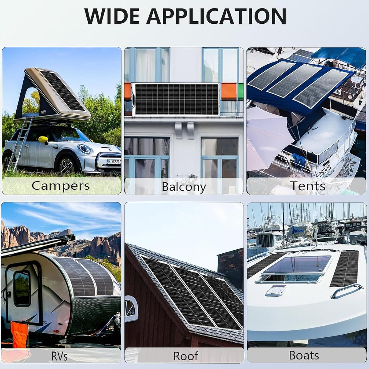 400W Flexible Monocrystalline Solar Panel Kit, 2 x 200W