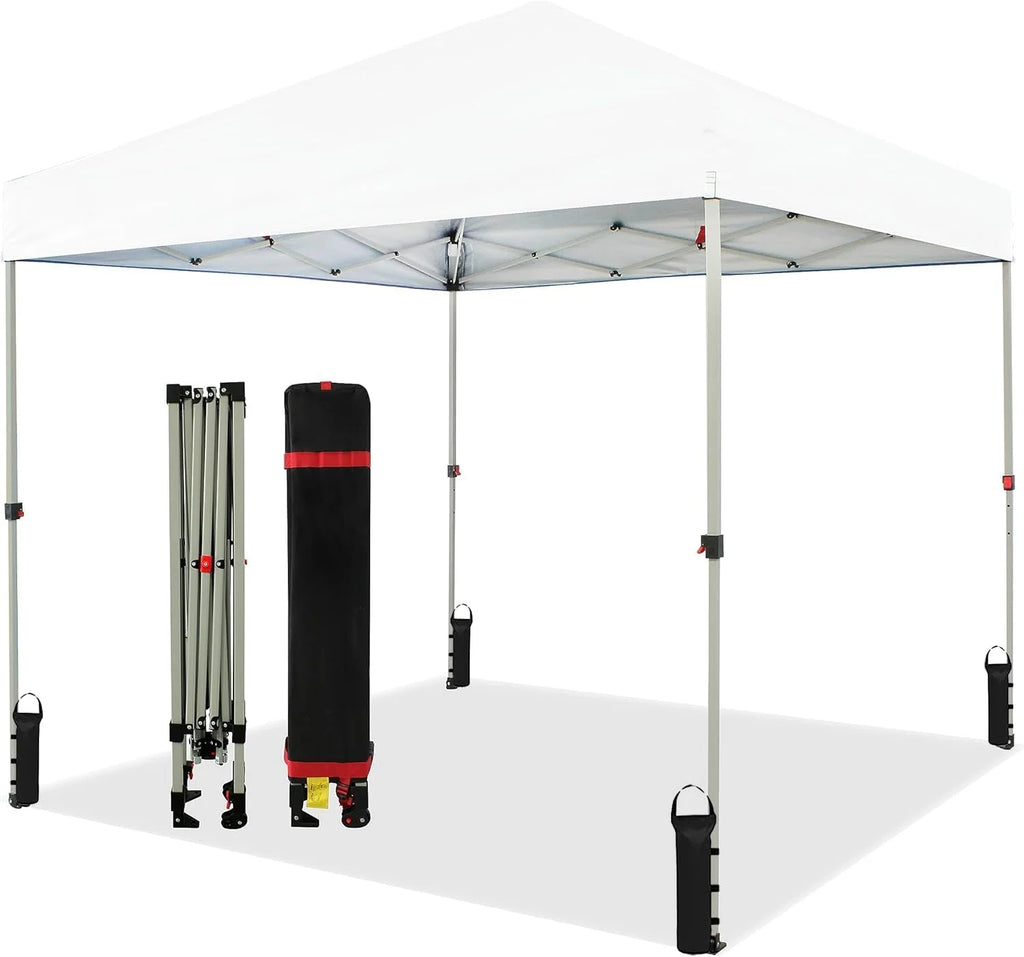 10X10 Pop Up Canopy - Beach Tent with One Push Setup - Easy Outdoor Sun Shade for Events, Parties, Camping - Gazebo with Sto-n-go Cover Bag,…