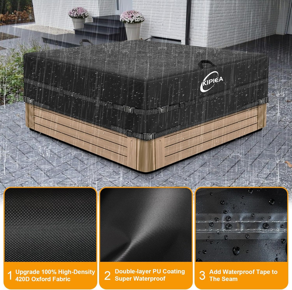 Square Waterproof Hot Tub Cover Protector