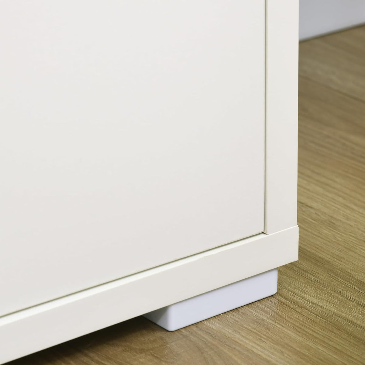 Four-Door Sideboard Cabinet with Adjustable Shelves, White