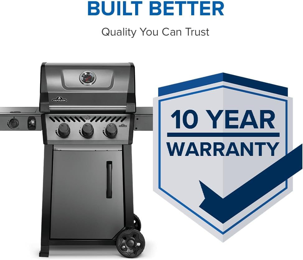 Freestyle 365 Gas Grill with Three Main Burners and Side Burner