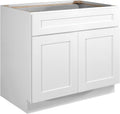 36-Inch Kitchen Sink Base Cabinet, White