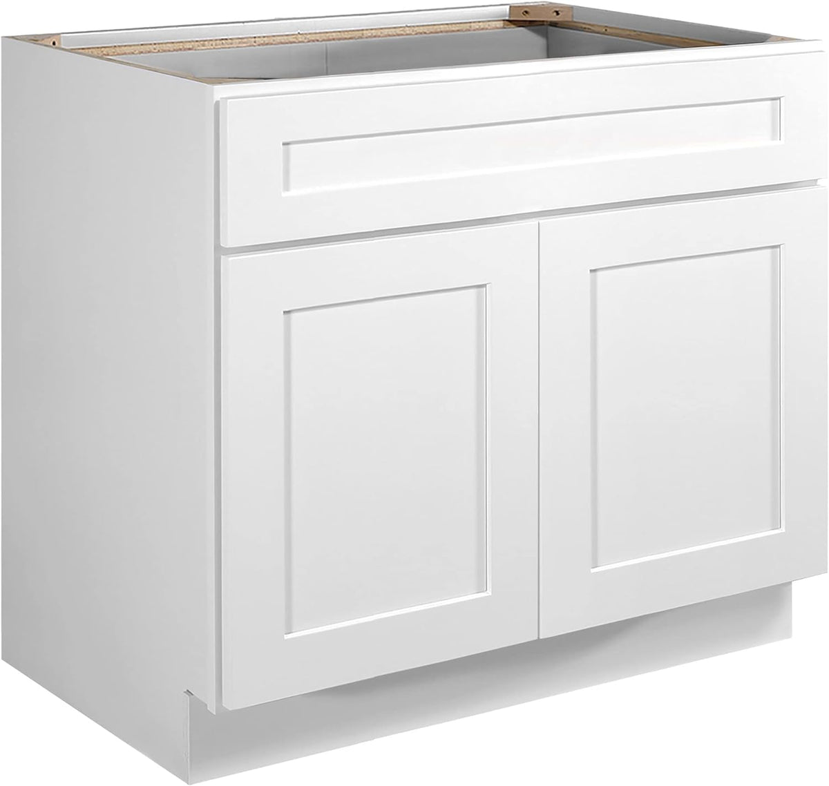 36-Inch Kitchen Sink Base Cabinet, White