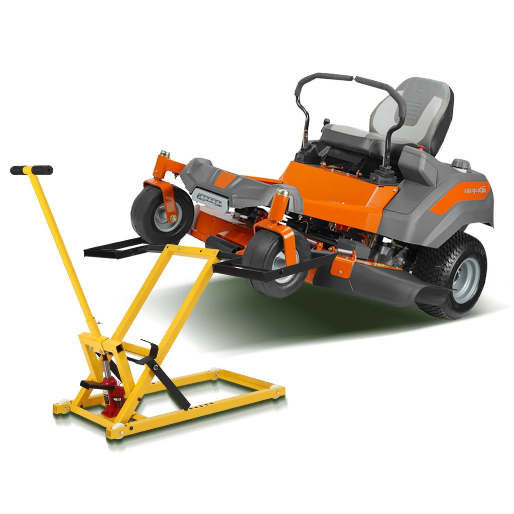 Lawn Mower Lift with Hydraulic Jack, 26 Inches Lawn Mower Lift, Welded Solid Steel Construction, Weight Capacity 500 lbs, for Riding Lawn…