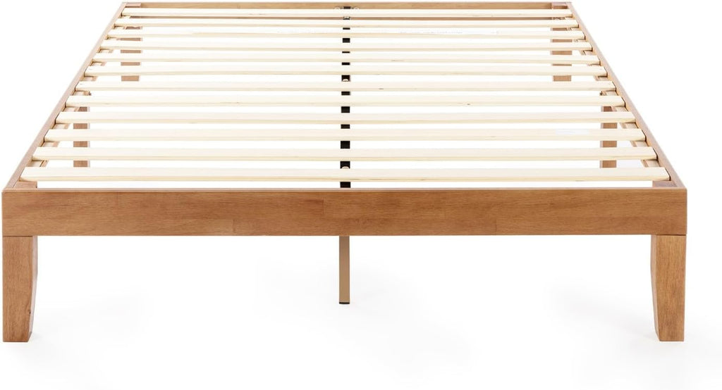 12-Inch Solid Wood Platform Bed Frame, Queen, Natural