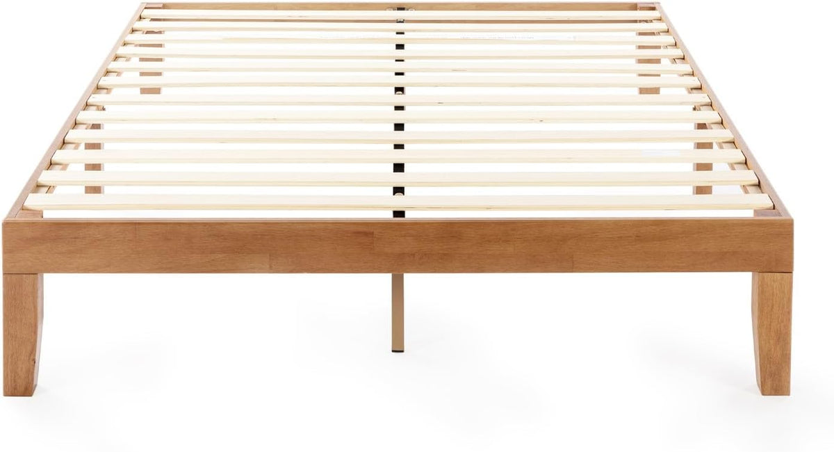 12-Inch Solid Wood Platform Bed Frame, Queen, Natural