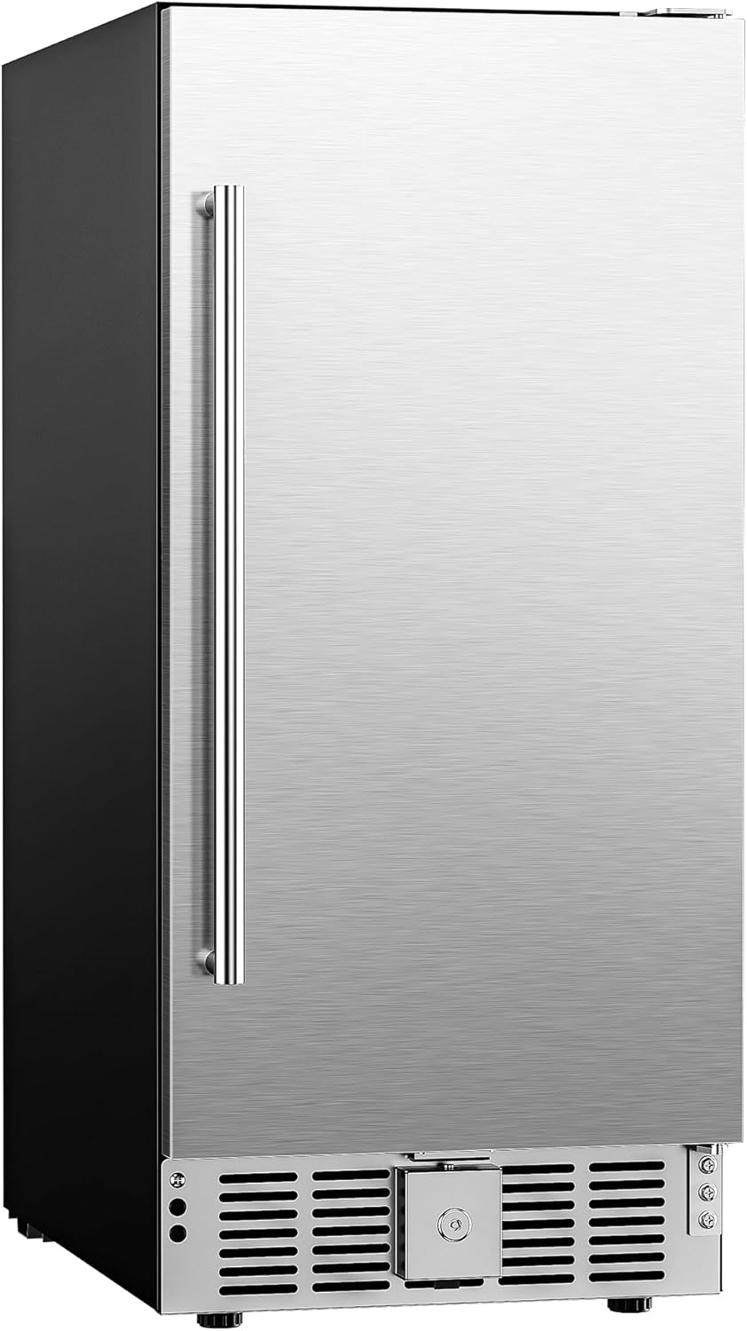 15-Inch Undercounter Beverage Refrigerator with Stainless Steel Door