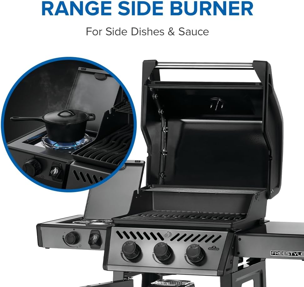 Freestyle 365 Gas Grill with Three Main Burners and Side Burner