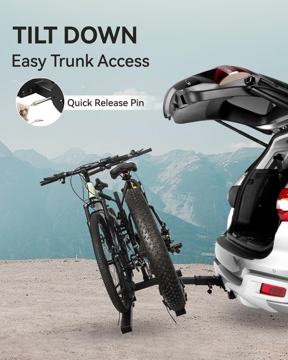 Hitch-Mounted 2-Bike Rack for Cars and SUVs