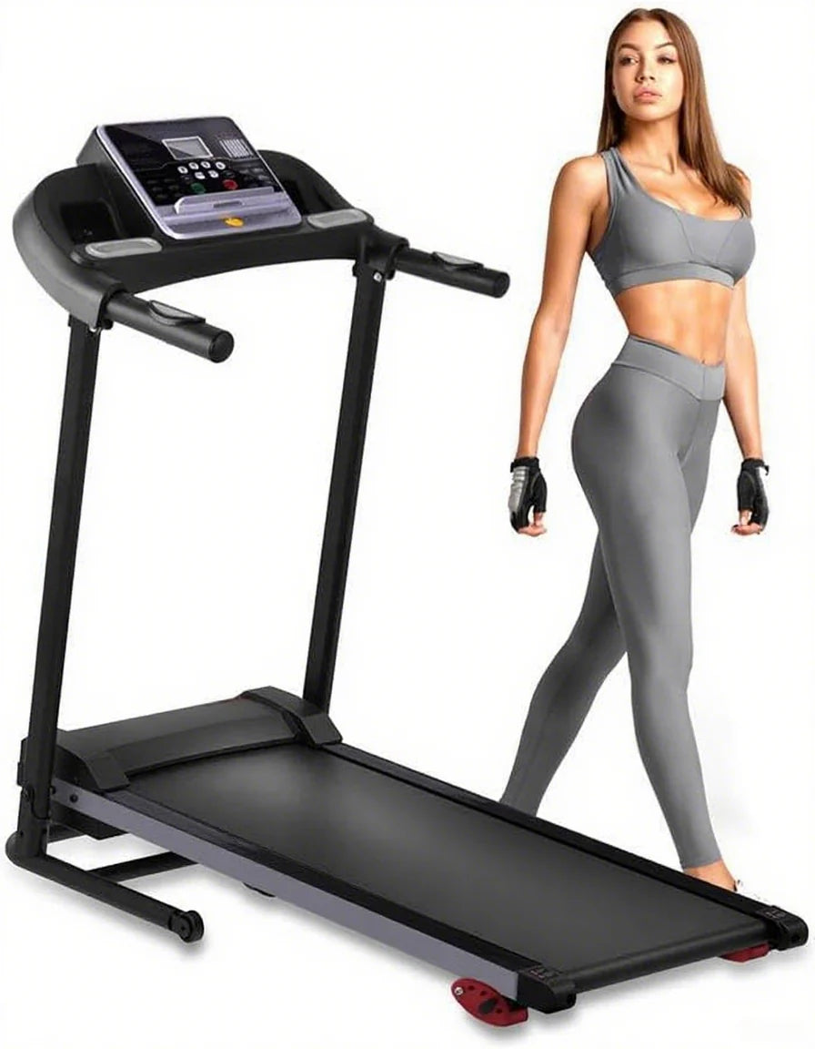 Folding Treadmill - Foldable Home Fitness Equipment with Lcd for Walking & Running - Cardio Exercise Machine - Preset and Adjustable…