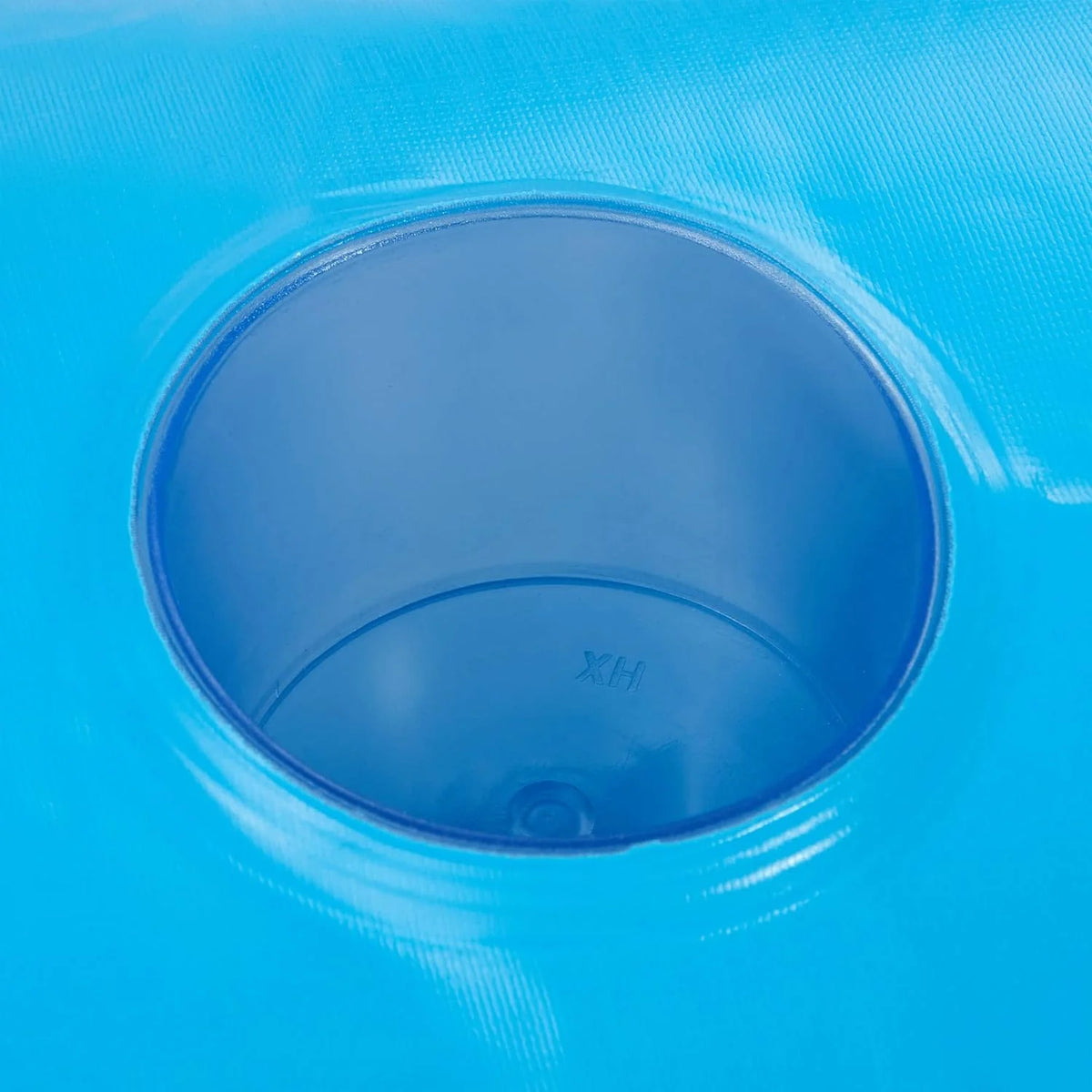 145 X 125 X 20 Inch Inflatable Lake and Pool Relaxation Island Lounger Seat for Up to 7 Adults, Blue and White