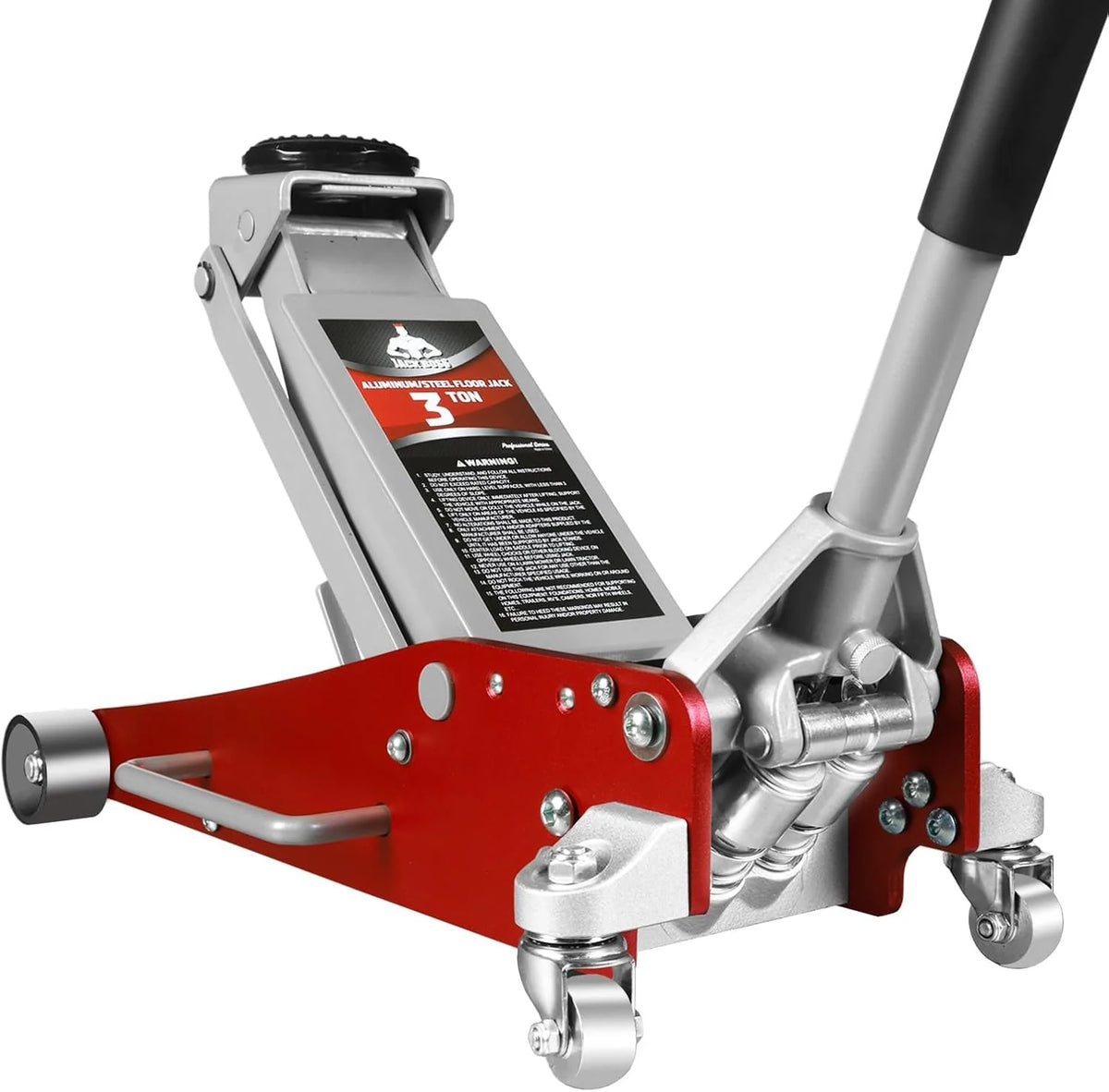 3 Ton Low Profile, Aluminum and Steel Racing Floor Jack with Dual Pistons Quick Lift Pump for Sport Utility Vehicle, Lifting Range 3-15/16"…