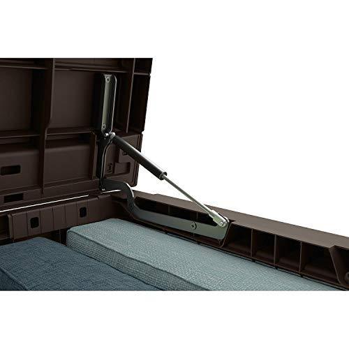 165 gallon Weather Resistant Resin Deck Storage Container Box Outdoor Patio Garden Furniture, Brown